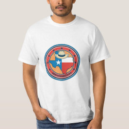Vintage Texas Cowboy Hoed Staatsvlag Heren T-Shirt