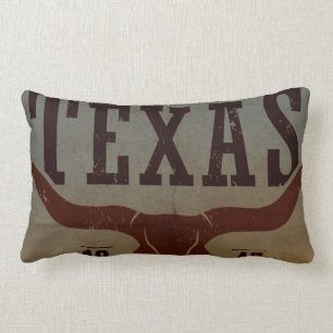 Vintage Texas Cowboy Lumbar Pillow Kussen