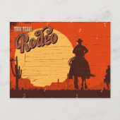 Vintage Texas Cowboy Rodeo Briefkaart (Voorkant)