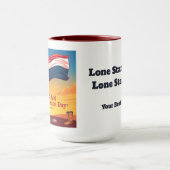 Vintage Texas Flag 1836 Patriotic Gift Mok (Midden)