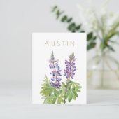 Vintage Texas flower reist midden eeuw Briefkaart (Staand voorkant)