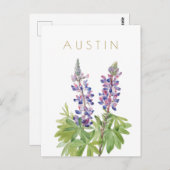 Vintage Texas flower reist midden eeuw Briefkaart (Voorkant / Achterkant)