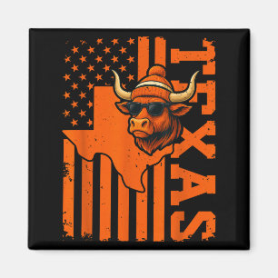 Vintage Texas Grafisch Texas Liefhebbers Mannen Vr Magneet