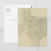 Vintage Texas Highway Map (1919) Briefkaart (Voorkant / Achterkant)