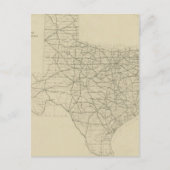 Vintage Texas Highway Map (1919) Briefkaart (Voorkant)