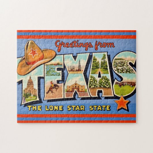 Vintage Texas Legpuzzel (Horizontaal)