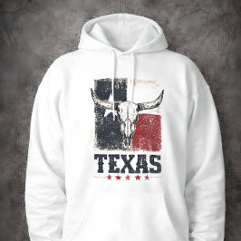 Vintage Texas Longhorn Stier Schedel Vervallen Vla Hoodie