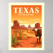 Vintage Texas Poster (Voorkant)