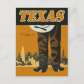 Vintage Texas Travel Briefkaart (Voorkant)