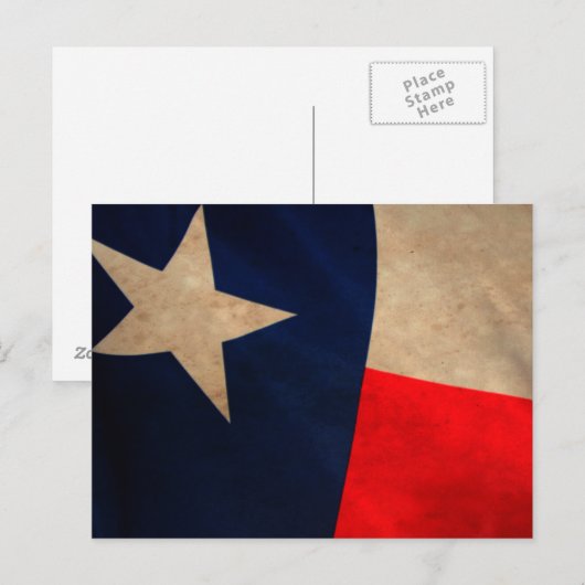 Vintage Texas Vlag Briefkaart (Voorkant / Achterkant)