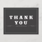 Vintage Thank You Postcard Briefkaart (Voorkant)
