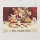 Vintage Thanksgiving 1907 - Rest Turkije Briefkaart (Voorkant)