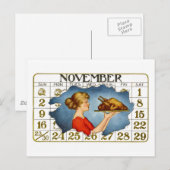 Vintage Thanksgiving Briefkaart (Voorkant / Achterkant)