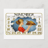 Vintage Thanksgiving Briefkaart (Voorkant)