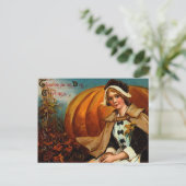 Vintage Thanksgiving Briefkaart (Staand voorkant)