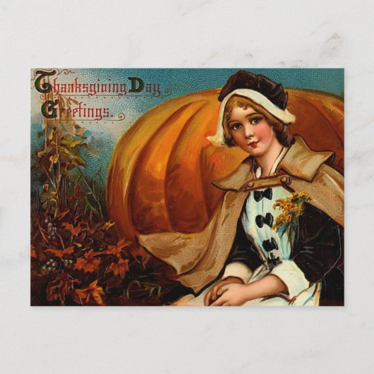 Vintage Thanksgiving Briefkaart (Voorkant)