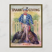 Vintage Thanksgiving Briefkaart (Voorkant)