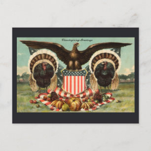Vintage Thanksgiving Briefkaart