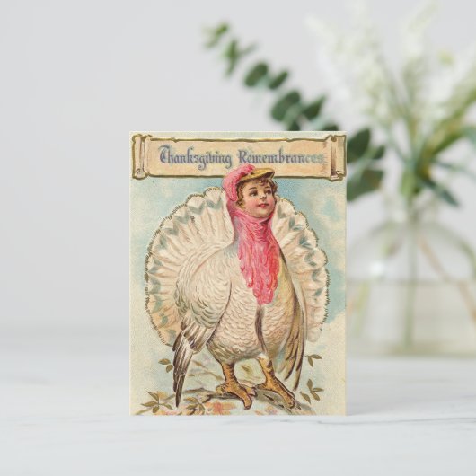 Vintage Thanksgiving Briefkaart (Staand voorkant)