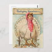 Vintage Thanksgiving Briefkaart (Voorkant / Achterkant)