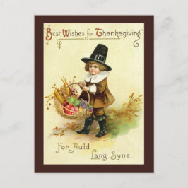 Vintage Thanksgiving Briefkaart
