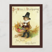 Vintage Thanksgiving Briefkaart (Voorkant)