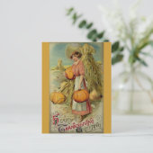 Vintage Thanksgiving Briefkaart (Staand voorkant)