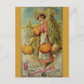 Vintage Thanksgiving Briefkaart (Voorkant)