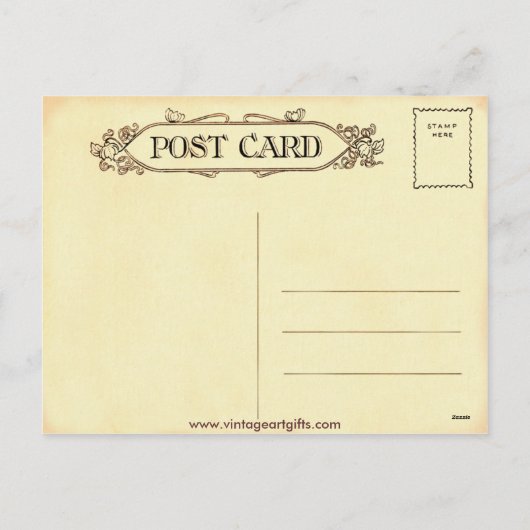 Vintage Thanksgiving Briefkaart (Achterkant)