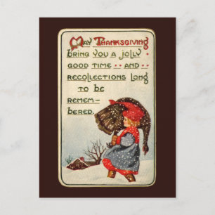 Vintage Thanksgiving Briefkaart