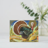 Vintage Thanksgiving Briefkaart (Staand voorkant)
