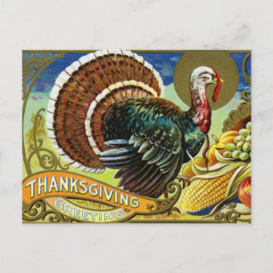 Vintage Thanksgiving Briefkaart