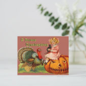 Vintage Thanksgiving Briefkaart (Staand voorkant)