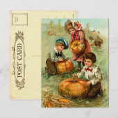 Vintage Thanksgiving Briefkaart (Voorkant / Achterkant)
