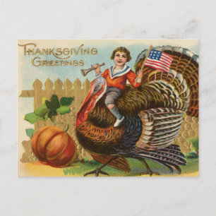 Vintage Thanksgiving Briefkaart
