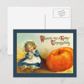 Vintage Thanksgiving Briefkaart (Voorkant / Achterkant)