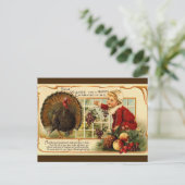 Vintage Thanksgiving Briefkaart (Staand voorkant)