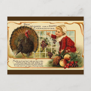 Vintage Thanksgiving Briefkaart