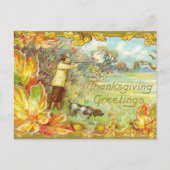 Vintage Thanksgiving Briefkaart (Voorkant)