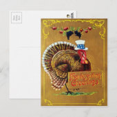 Vintage Thanksgiving Briefkaart (Voorkant / Achterkant)