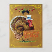 Vintage Thanksgiving Briefkaart (Voorkant)