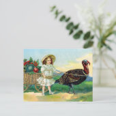 Vintage Thanksgiving Briefkaart (Staand voorkant)