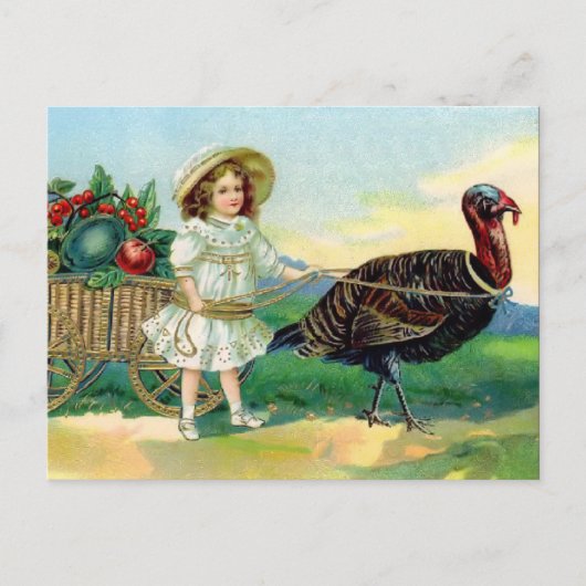 Vintage Thanksgiving Briefkaart (Voorkant)