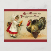 Vintage Thanksgiving Briefkaart (Voorkant)