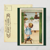 Vintage Thanksgiving Briefkaart (Voorkant / Achterkant)
