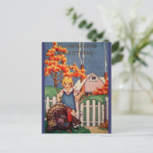 Vintage Thanksgiving Briefkaart (Staand voorkant)