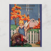 Vintage Thanksgiving Briefkaart (Voorkant)
