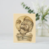 Vintage Thanksgiving Briefkaart (Staand voorkant)