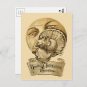 Vintage Thanksgiving Briefkaart (Voorkant / Achterkant)