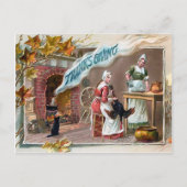Vintage Thanksgiving Briefkaart (Voorkant)